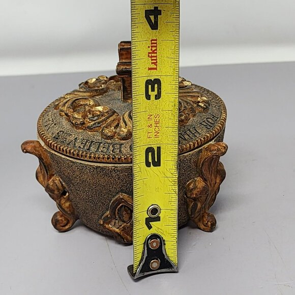 Sienna Jeweled Prayer Box‎ With Cross & Inspirational Text - Picture 9 of 9